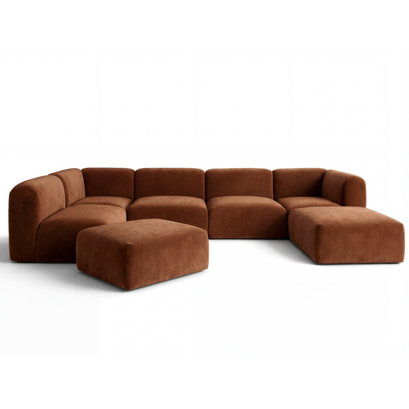 Canapé modulaire Deep Gather (crépuscule), Fauteuil sans accoudoir, Brun