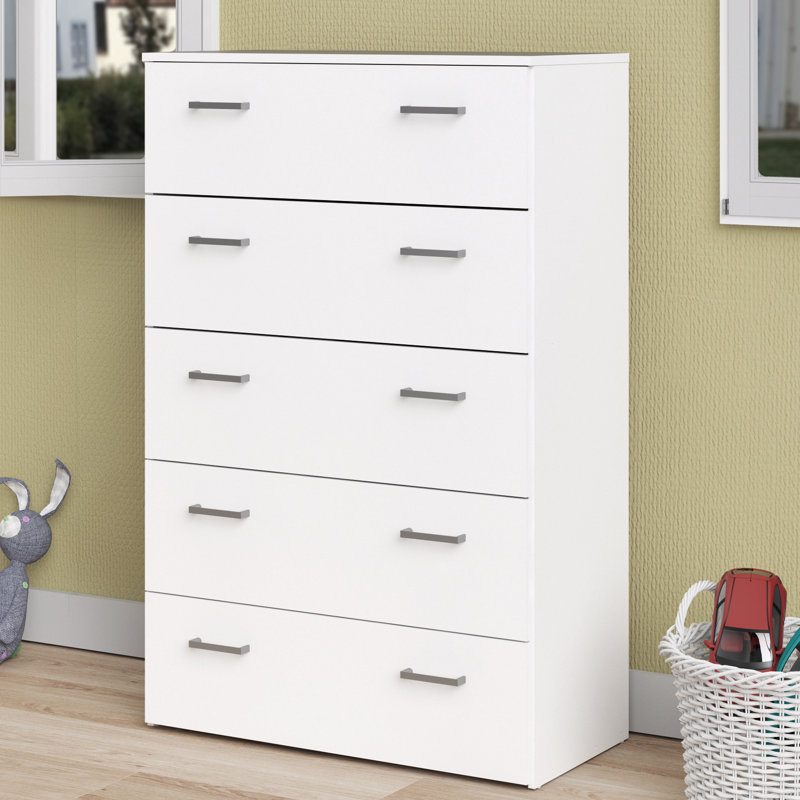 Orval 74.1cm W 5 - Drawer Chest of Drawers, White