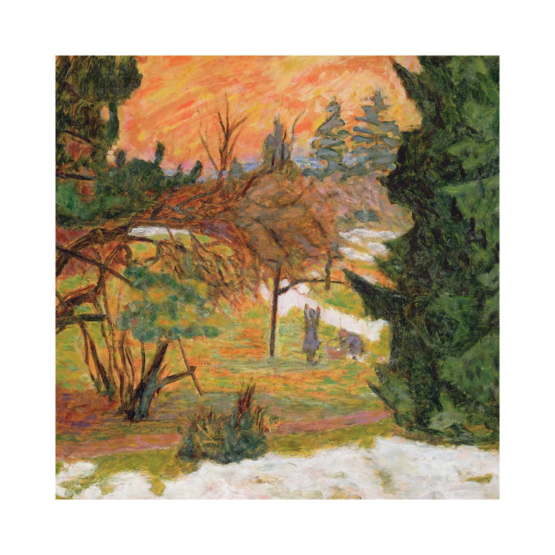 La corde à linge dans le parc du Grand-Lemps, vers 1917, H 12 po x l 12 po x P 0,75 po