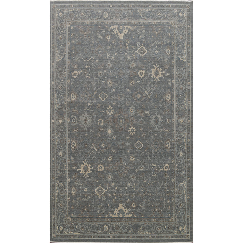 Tapis oriental en laine gris