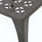 Intricate Cast Aluminum Outdoor Side Table, Lightweight And Durable For Patio And Garden Use