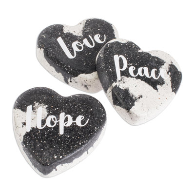 Handmade Peace Concrete Home Accents