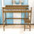 Twin Wooden Loft Bed With Built-In-Desk