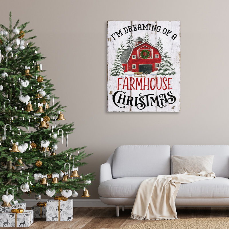 «Farmhouse Christmas Dreaming» par Creatif Belle, H 48 po x l 36 po