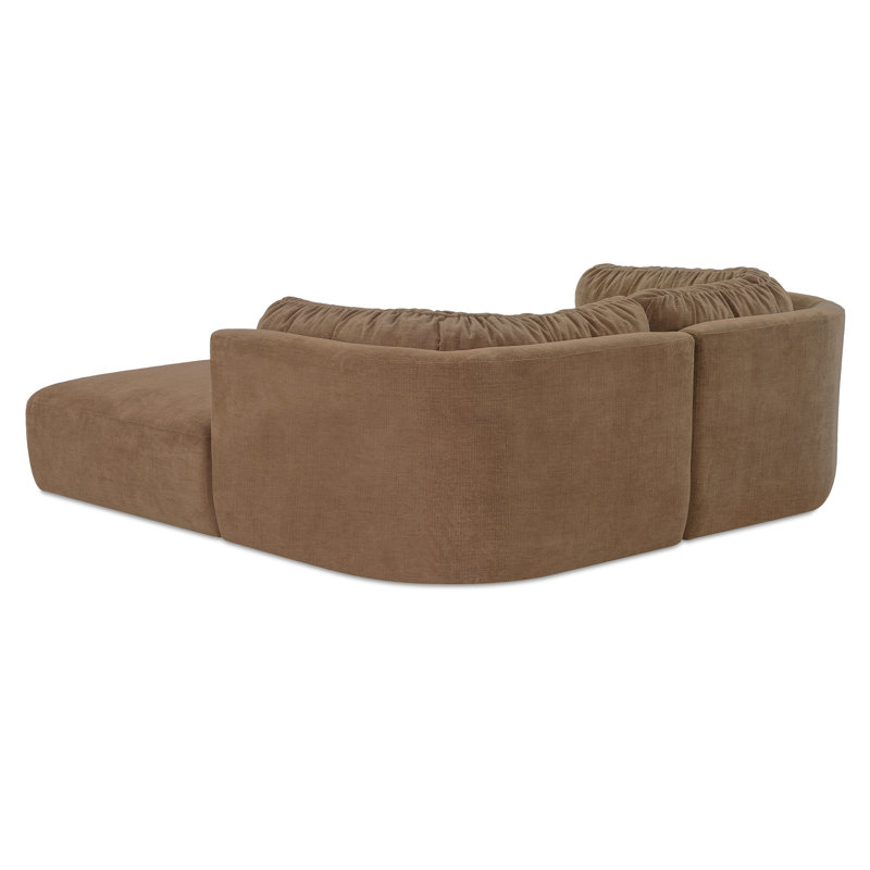 Matina Nook Modular Sectional Oatmeal, Toffee Performance Chenille