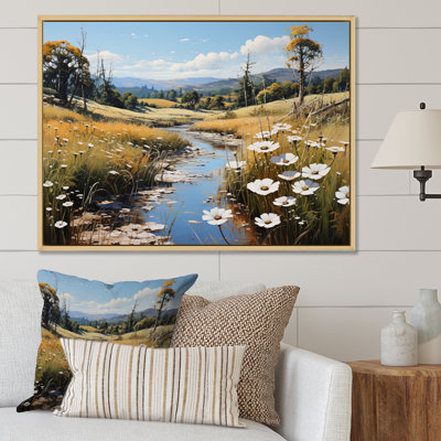 «Meadow Whispers», impression pastorale sur toile