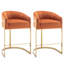 Yes Upholstered Velvet Bar Stool-1414830221
