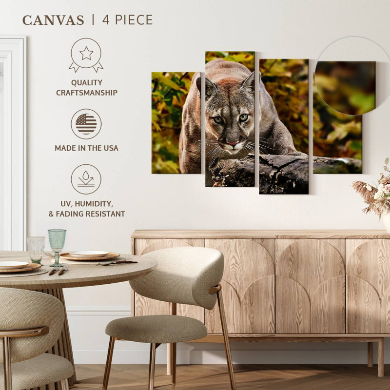 Brampt Hunting Cougar, 32" H x 52" W