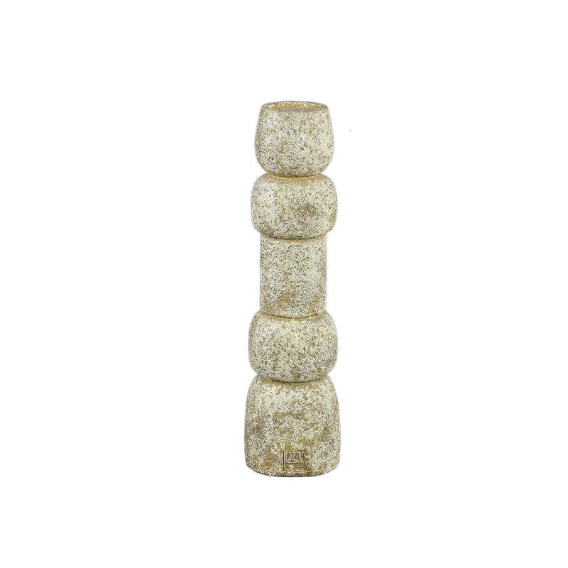 Cement Candelabra, 50cm H x 14cm W x 14cm D