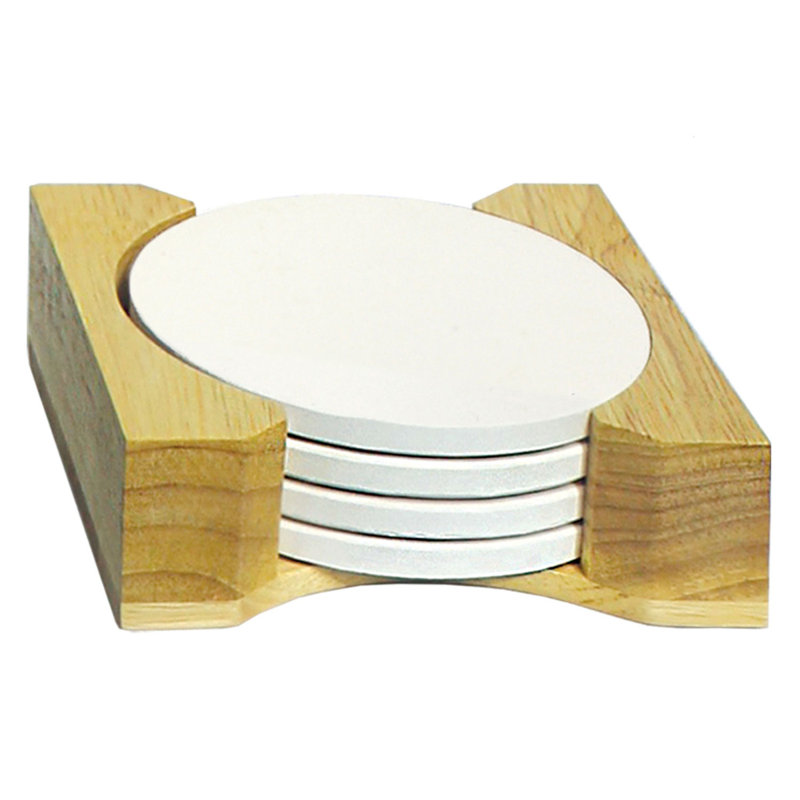 Porte-verres rond en bois