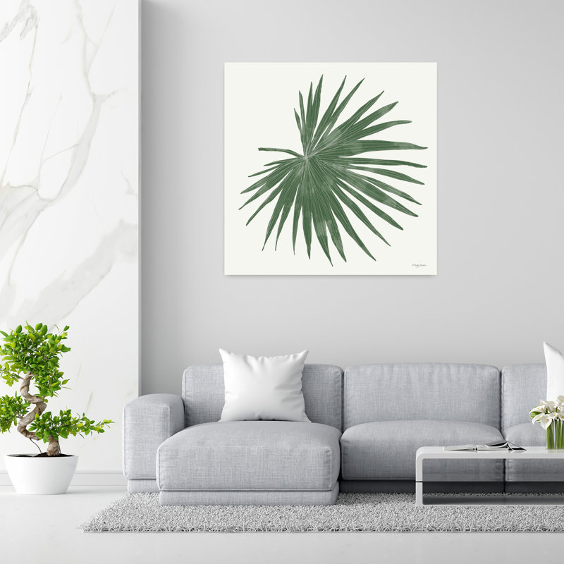 Palmier tropical avec éventail de palmiers tropicaux, H 48 po x l 48 po