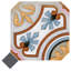 Vaudeville Octagon Deco Diglas W/Taco 7-7/8 In. X 7-7/8 In. Porcelain Floor And Wall Tile-879507551