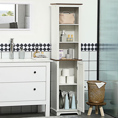 Armoire de rangement autoportante pour salle de bain
