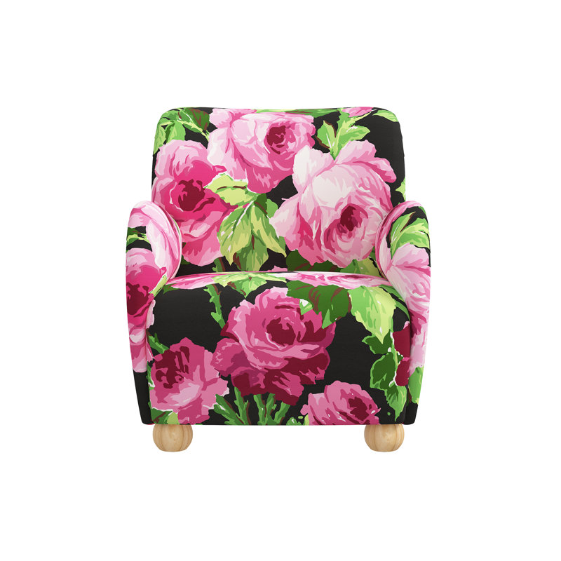 Fauteuil Portland Portland, Scm rose chou rose lin noir