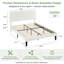 Lit plateforme rembourré en velours amélioré avec tête de lit réglable, conception renforcée et silencieuse, aucun sommier tapissier requis, support de lattes en bois robuste, assemblage facile-616424660-623717989