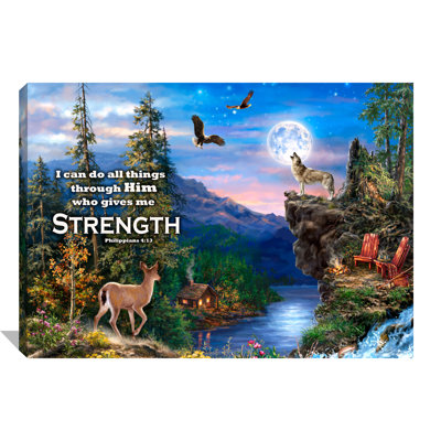 «Welcome To the Woods with Scripture», art mural sur toile