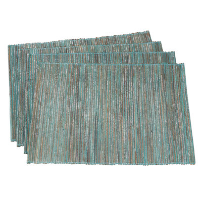 Bevis Water Hyacinth Striped Rectangle Placemat