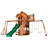 Backyard Discovery Skyfort II Cedar Wood Swing Set with Wave Slide, Clubhouse, Crow's Nest, and Monkey Bars