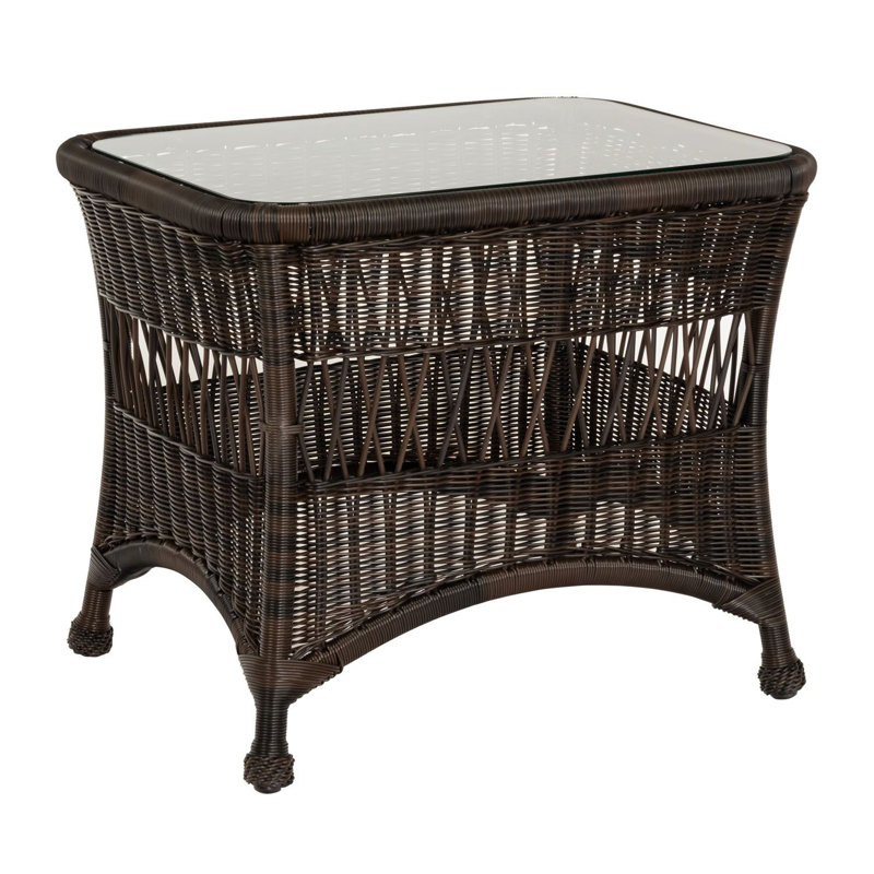 Table d'appoint avec plateau en verre, Graphite