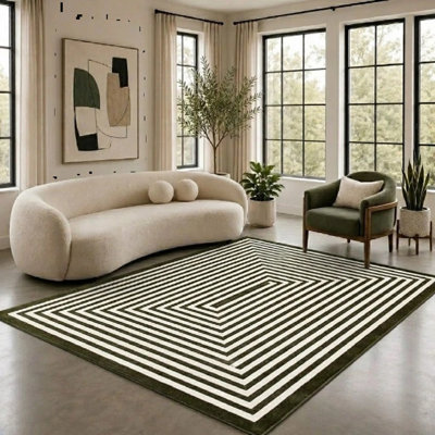 Striped 200cm X 290cm Area Rug