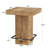 31.5 Inch Square Dining Table Counter Height Kitchen Table with Fluted Pedestal and Metal Footrest-751406300