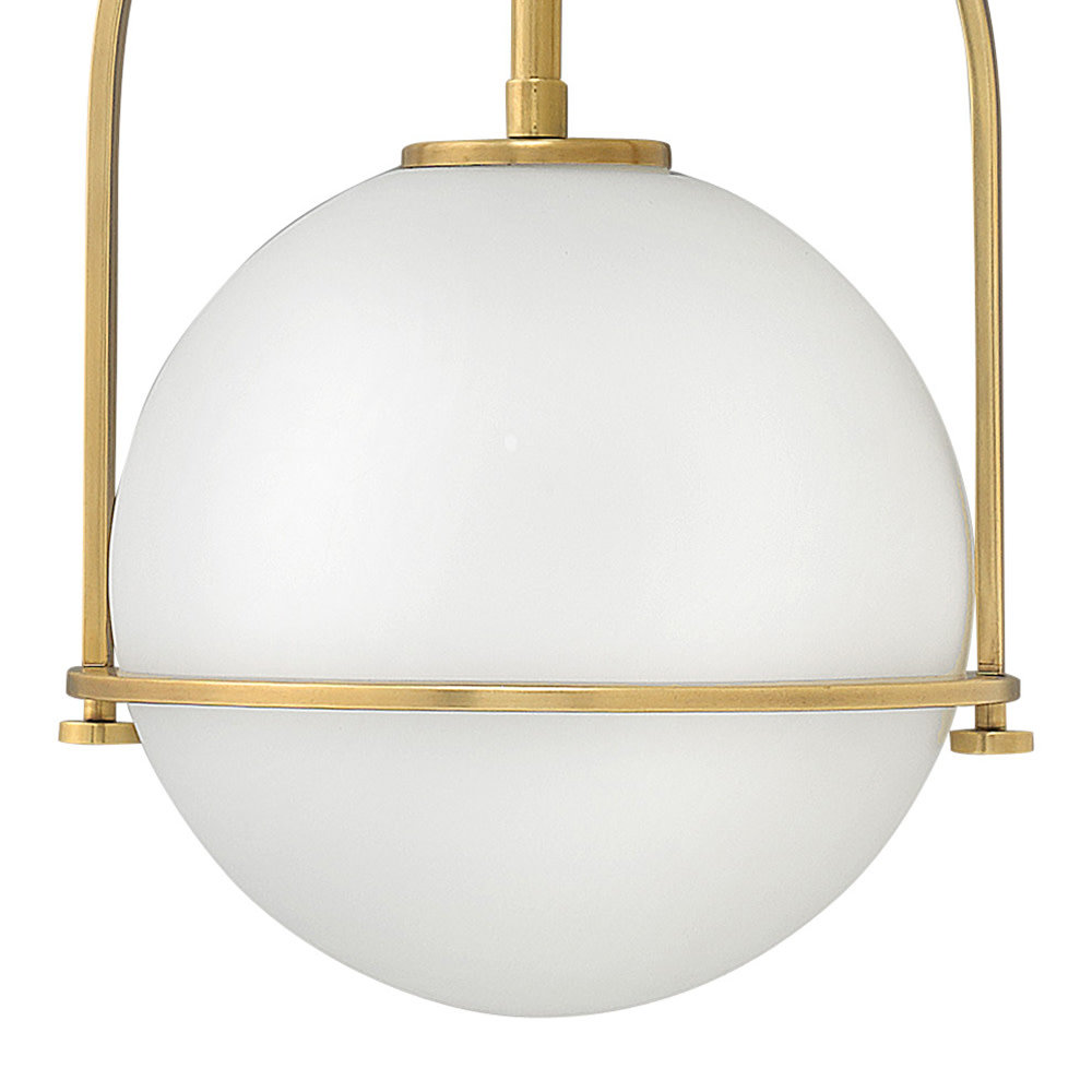 Arie Dimmable Single Light Pendant, 17" H x 11.5" W x 11.5" D, Heritage Brass