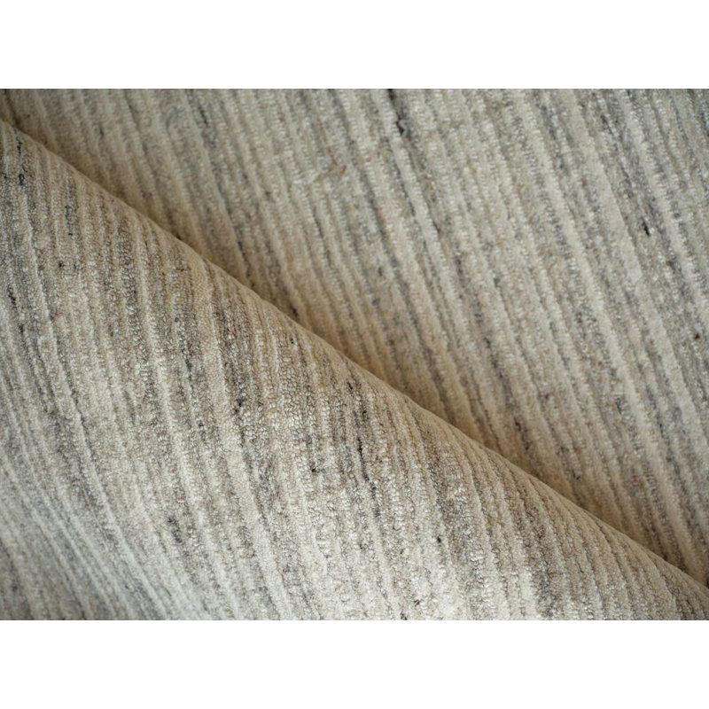 Elko Handmade New Zealand Wool, Gray Area Rug, Rectangle 2' x 3'