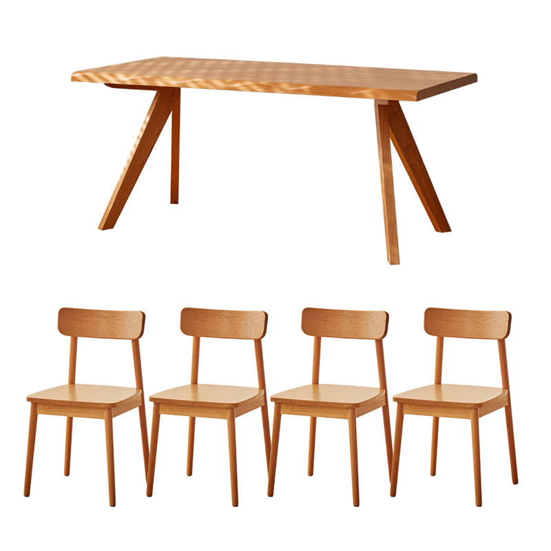 Ensemble de table en bois de cerisier Simple Creative, H 29,52 po x L 70,86 po x l 35,43 po