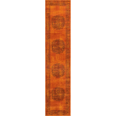 Tapis oriental brun orange
