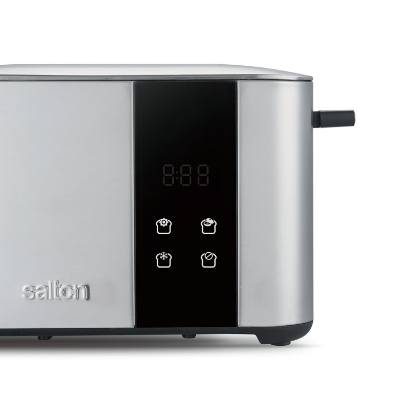 Salton Stainless Steel Digital 4-Slice Long Slot Toaster