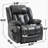 Motor Infinite Position Up To 350 LBS Electric Medium Size Leatheraire Grey Power Lift Recliner Chair With 8-Point Vibration Massage And Lumbar Heating-428194803