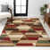 Kehoe Retro Diamonds Geometric Red/Brown/Cream Rug