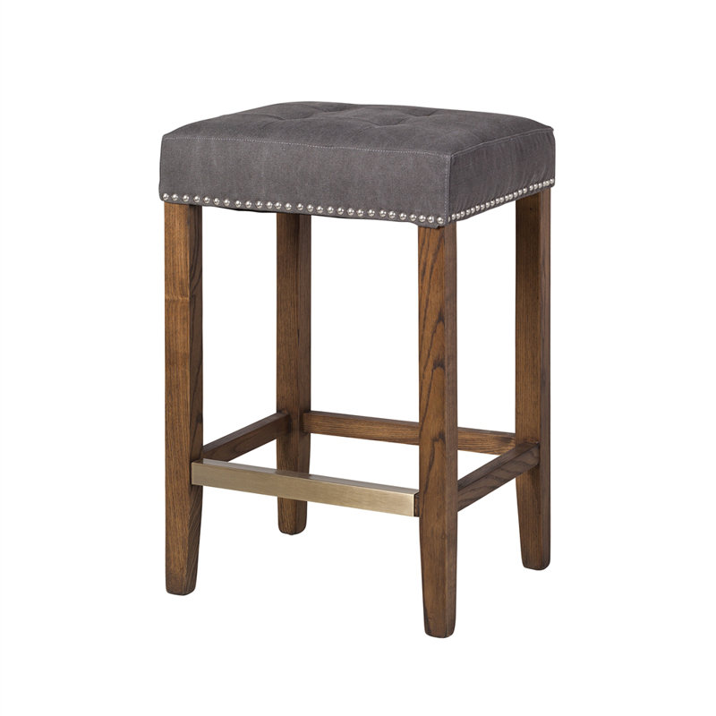Tabouret de bar 26 po Ladd, gris, 2