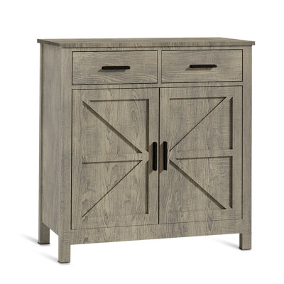 Armoire de rangement 31,5 pouces avec 2 tiroirs et 2 portes