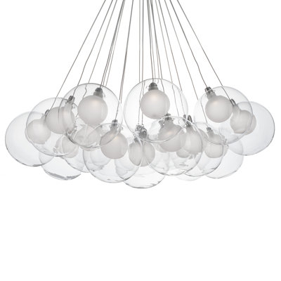 Bolla 19 - Light Glass Dimmable LED Sphere Chandelier
