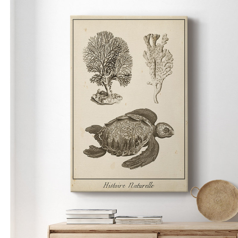 Héron antique embelli IV (ASH) - peinture sur toile tendue, H 12 po x l 8 po x P 1 po