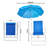 Portable Folding Beach Chair With Sun Umbrella,heavy Duty Outdoor Camping Chair For Beach Park Patio Backyard Activities-1255630473