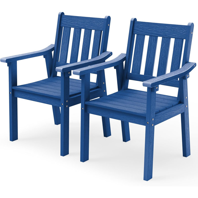 Ensemble de 2 chaises d'extérieur toutes saisons résistantes aux intempéries pour la véranda de jardin, Gris