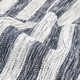 Reva Striped Handwoven Area Rug in Black/Gray