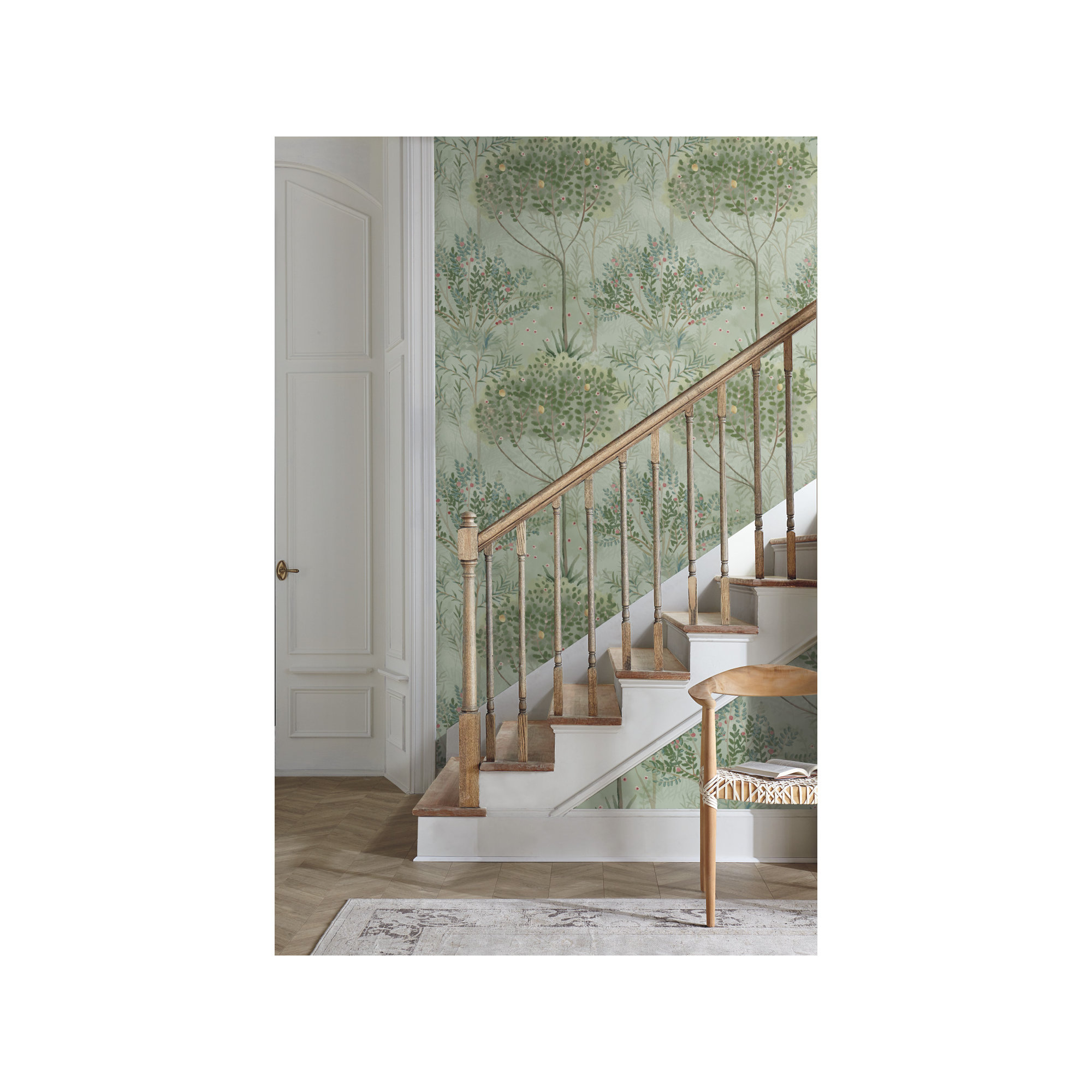 Astin Floral Double Roll, Green