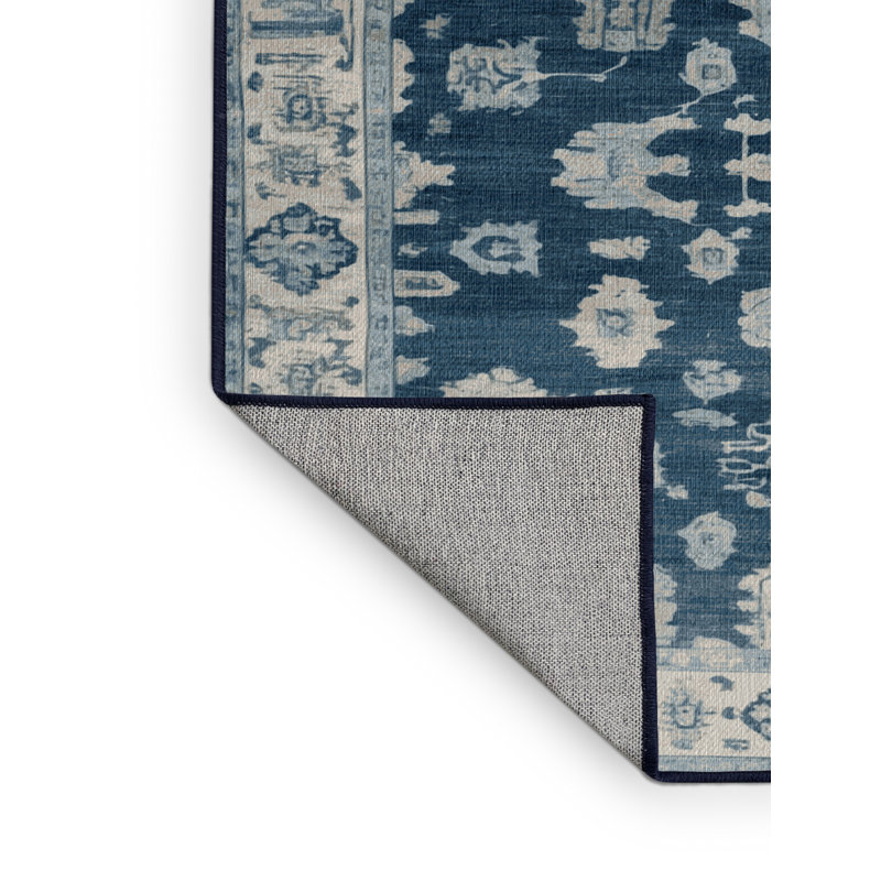 Machine Washable Overdyed Gray Area Rug, Square 7'