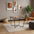 Modern Square Industrial Glass Coffee Table