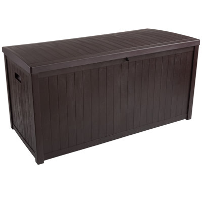 Outdoor Storage Box - 113 Gallon Lockable Deck Box for Pool Accessories, Patio Furniture Cushions, or Package Delivery for Outside by Pure Garden