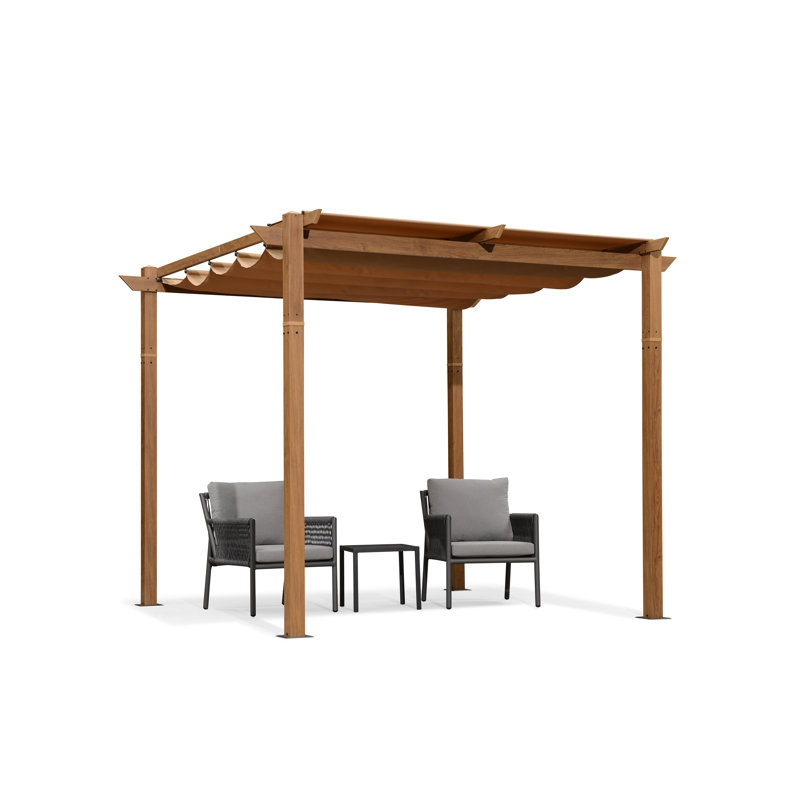 Wood Pergola, 9.8ft x 9.8ft