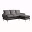 Canapé modulaire moderne en L 81 po en cuir technique avec méridienne réversible 81 po-89815010