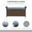 Banc de rangement en osier 27 gallons avec coussin pour patio-239423918