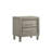Carthage Wood Modern 2-Drawer Nightstand, Gray