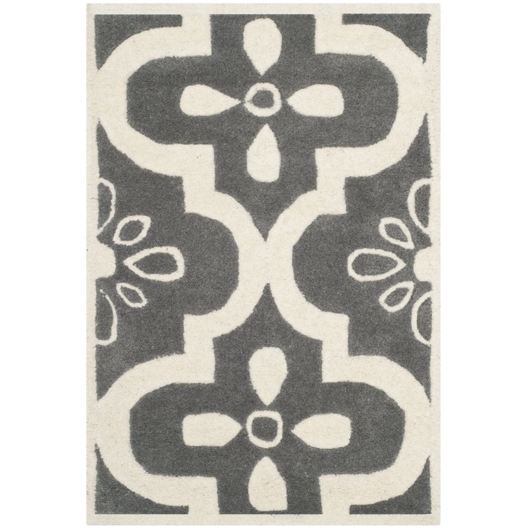 Carolene Hand Tufted Wool Floral Rug