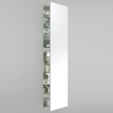 M Series Recessed Framed Medicine Cabinet with 7 Adjustable Shelves and LED Lighting