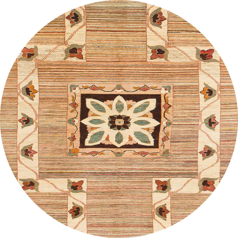 Tapis abstrait moderne 803, Rond 7 pi
